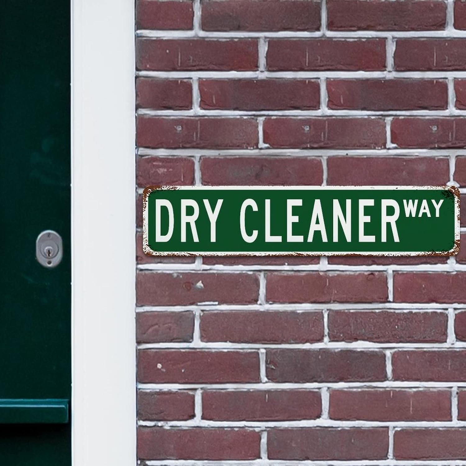 Dry Cleaner Street Signs Metal Sign Dry Cleaner Decor Gift for Dry Cleaner Vintage Metal Wall Art Rustic Wall Sign Funny Occupation Wall Decor Home Decor for Bedroom Living Room Front Porch image 4