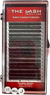 THE LASH SUPPLY Natural Classic Bottom Eyelash Extension Professional Supplies, J Curl, 0.12 Thickness, Fake Bottom Eye Lashes, Beauty Accessories, Soft and Lightweight Lashes Mixed Pack