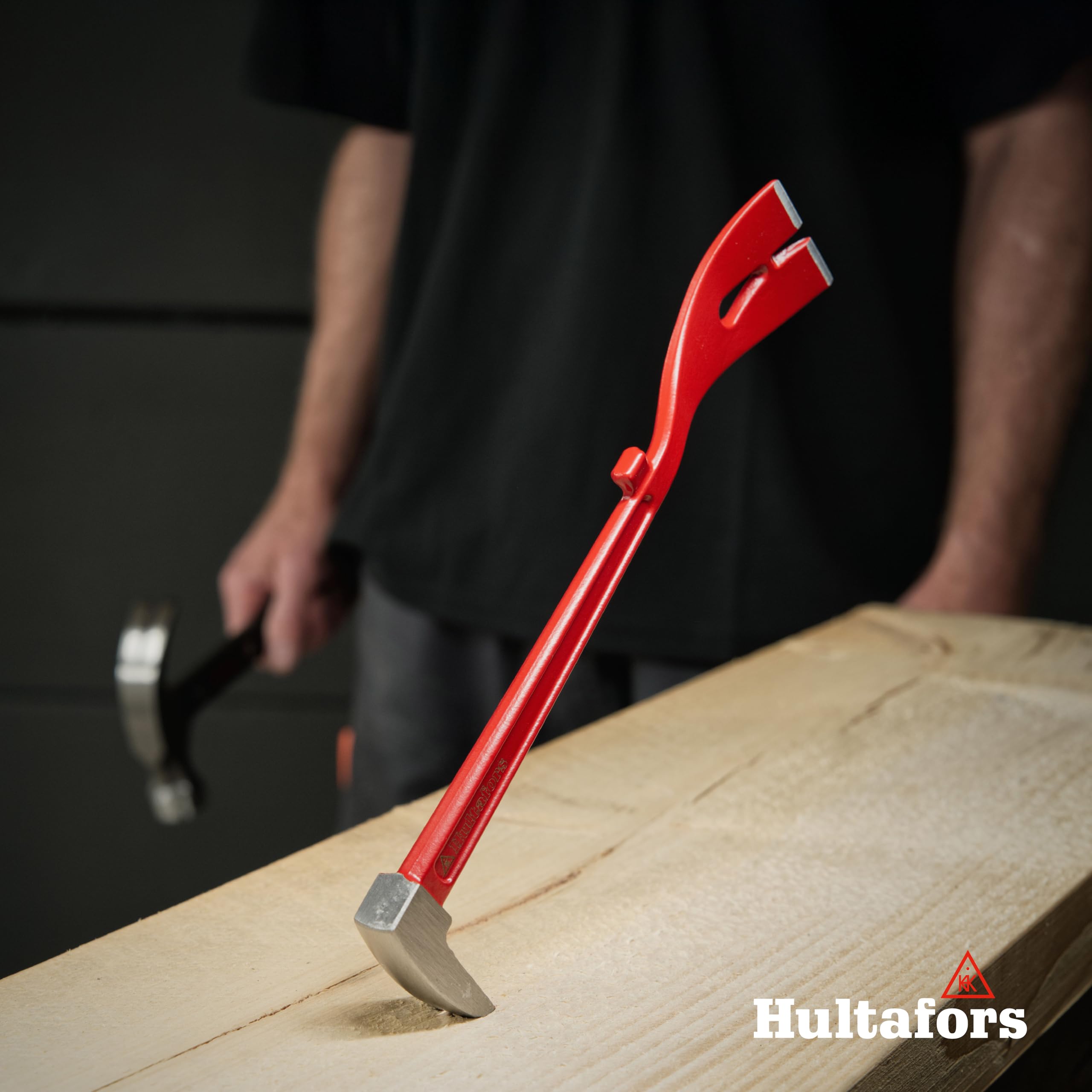 Hultafors 824210 Extracteur de clous en acier au bore, extra robuste, fer à levier 3 en 1, outil de démolition pour artisans