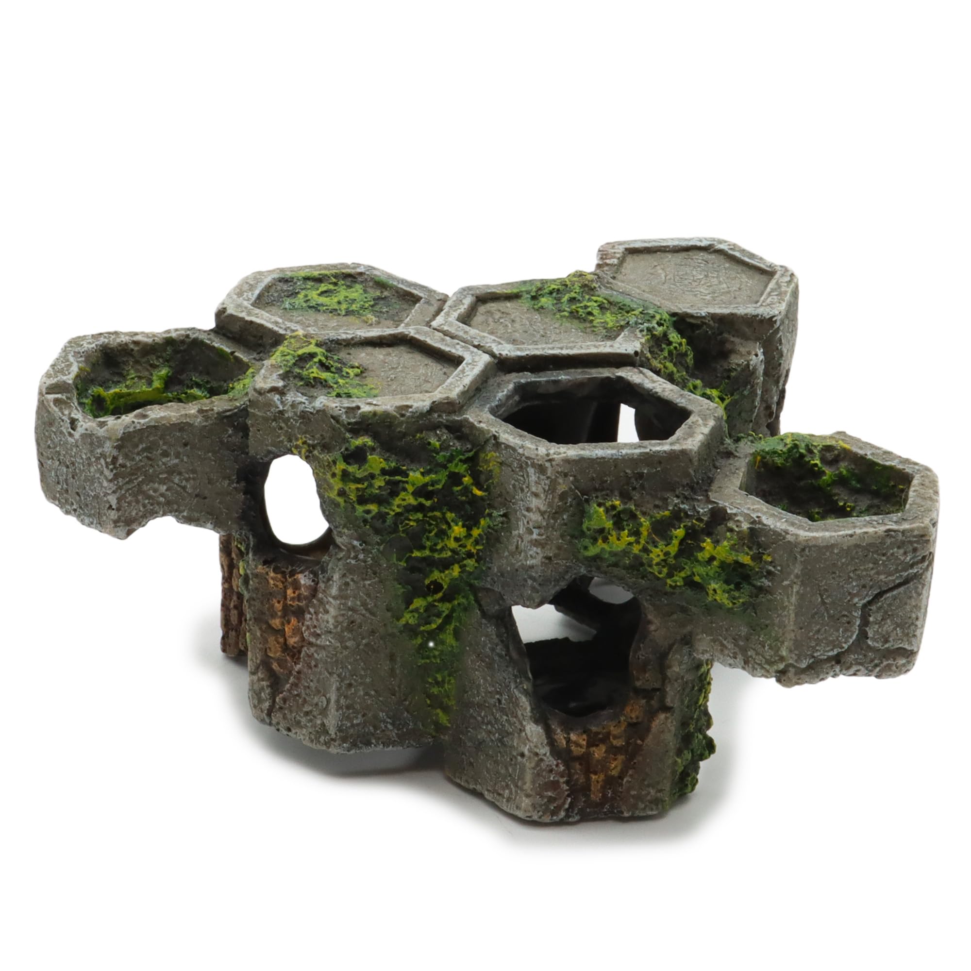 Amtra Deko Shrimp Playground Pillar Resin Freshwater Marine Aquarium Decorations for Aquarium Fish Tanks, Non-Toxic, Large/13.3x7x10.6cm