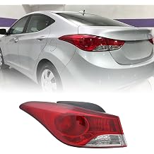 For 2011 2012 2013 Hyundai Elantra Halogen Outer Tail Light | With Wiring Harness Left Driver Side