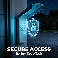 Vista 6 de Control remoto universal para abrir puertas de garaje con teclado inalámbrico sin llave, compatible con Genie, LiftMaster, Chamberlain, Craftsman
