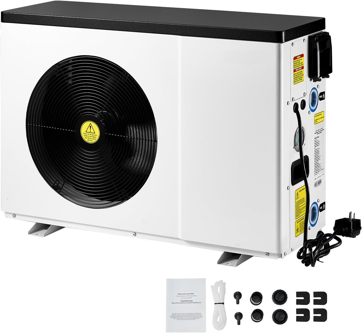 Happybuy Electric Pool Heat Pump, 22250 BTU, Pool Heaters for 3171-6605GAL Above and In Ground Pools, Heating and Cooling Highly Efficient & Energy-Saving Pool Water Heater AC120V 60Hz