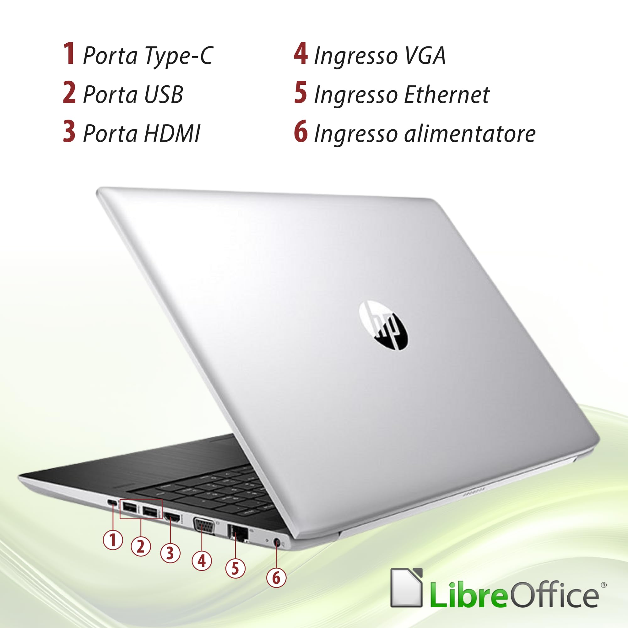 HP Probook 450 G5 - Pc Portatile intel i5-7200u 2.5Ghz 2 Core
