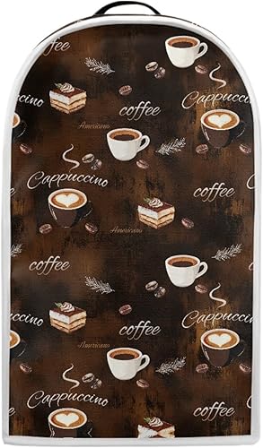 Funda para licuadora con estampado de café, resistente al polvo, resistente al agua, para cocina, soporte universal para batidora o cafetera