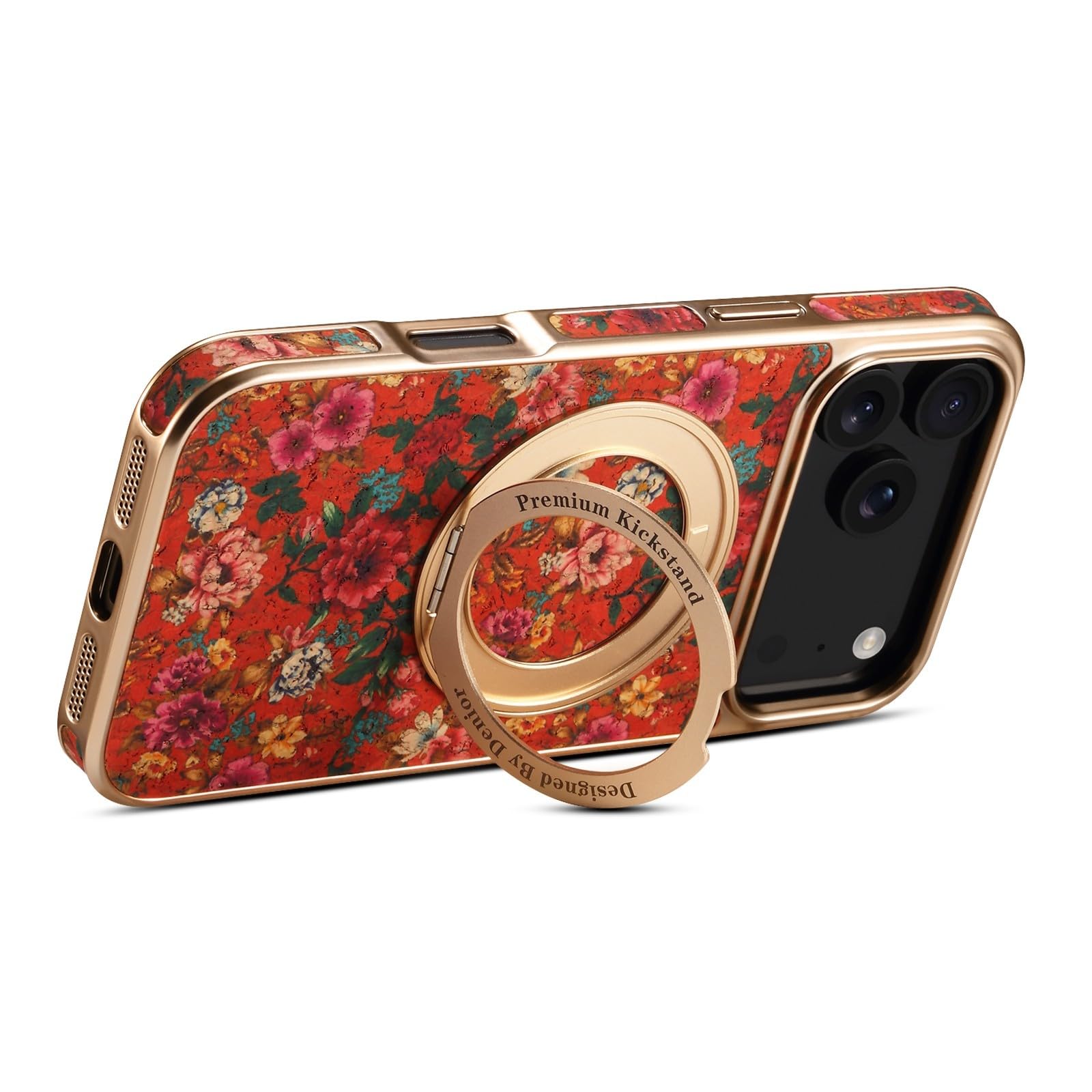 Coque rigide iPhone 17 Pro Max rouge protège objectif avec support - 8