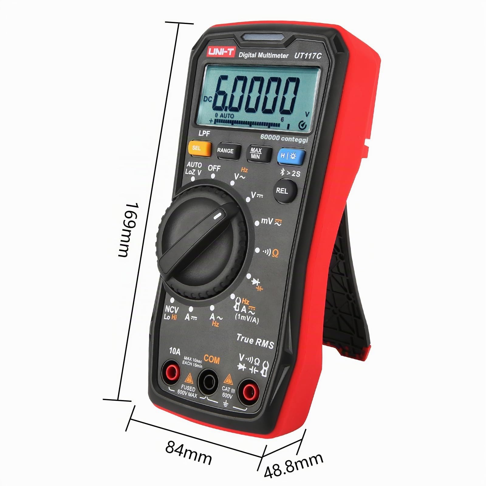 UNI-T UT117C 60000 Conta Professionale Alta Precisione Vero RMS Bluetooth Multimetro Digitale Intelligente Elettricista Metro