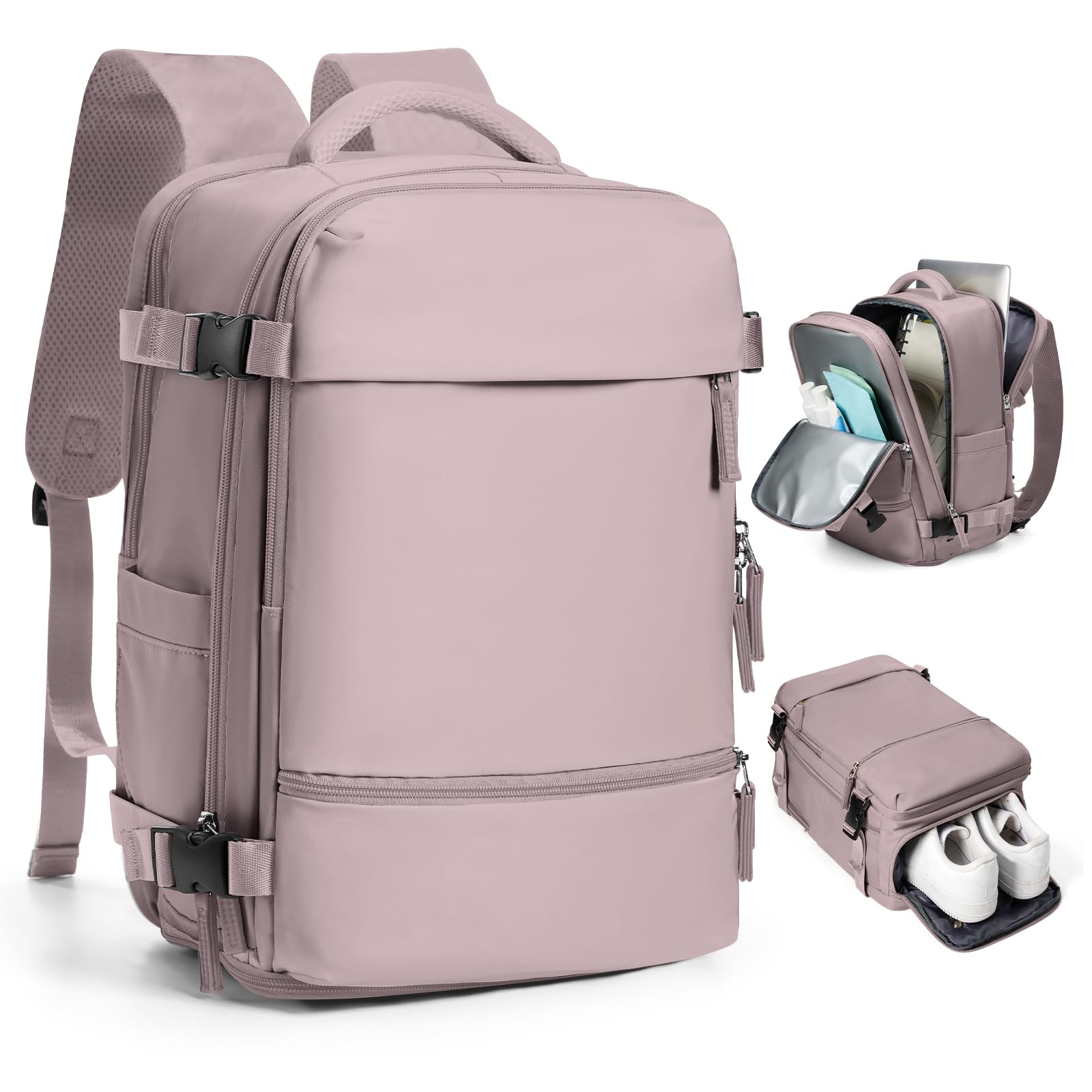 SZLX Zaino Ryanair 40x30x20 Sottovuoto con Pompa Zaino Ryanair 40x20x25 Donna Zaino da Viaggio Wizzair Bagaglio a Mano Uomo per Laptop da 14 Pollici Borse da Cabina 45x36x20 Easyjet con Porta Scarpe