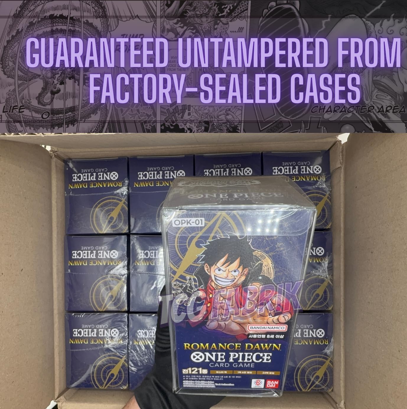 One Piece Original Korean Sealed Booster Box OP TCG (OP01 Booster Box Romance Dawn Booster Box Display Factory Sealed for OP01 One Piece TCG Korean (24 Packs))