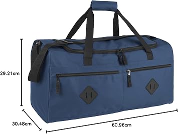 Cricket Duffle Bags for Men 55L Men’s Travel Holdall Gym, Weekend, Overnight Bag with Adjustable Shoulder Strap, Handles (Black)