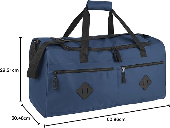 Cricket Duffle Bags for Men 55L Men’s Travel Holdall Gym, Weekend, Overnight Bag with Adjustable Shoulder Strap, Handles (Black)