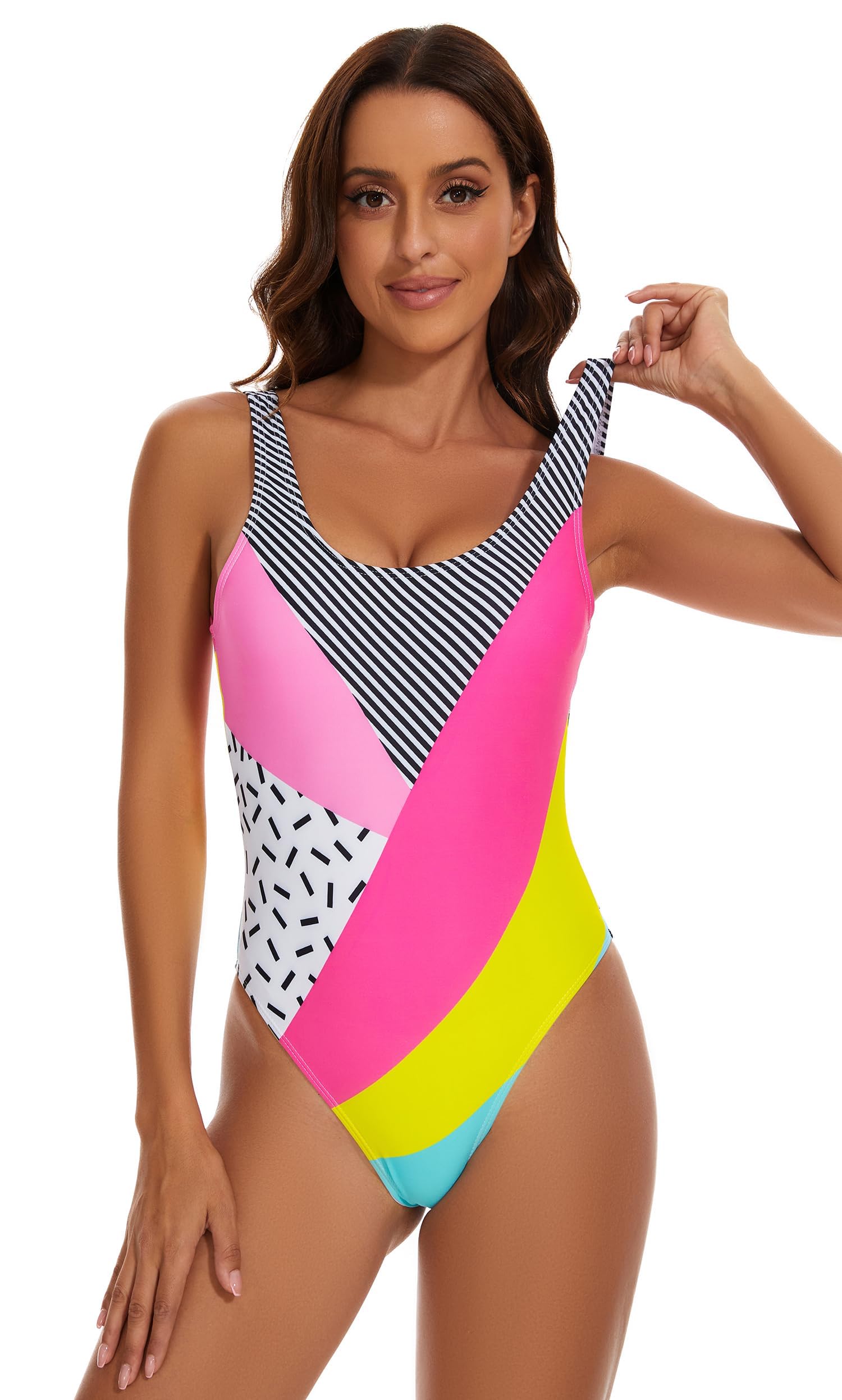 Costume Anni 80/90 Donna Bodysuit Body Contenitivo Donna Elastico Bodysuit