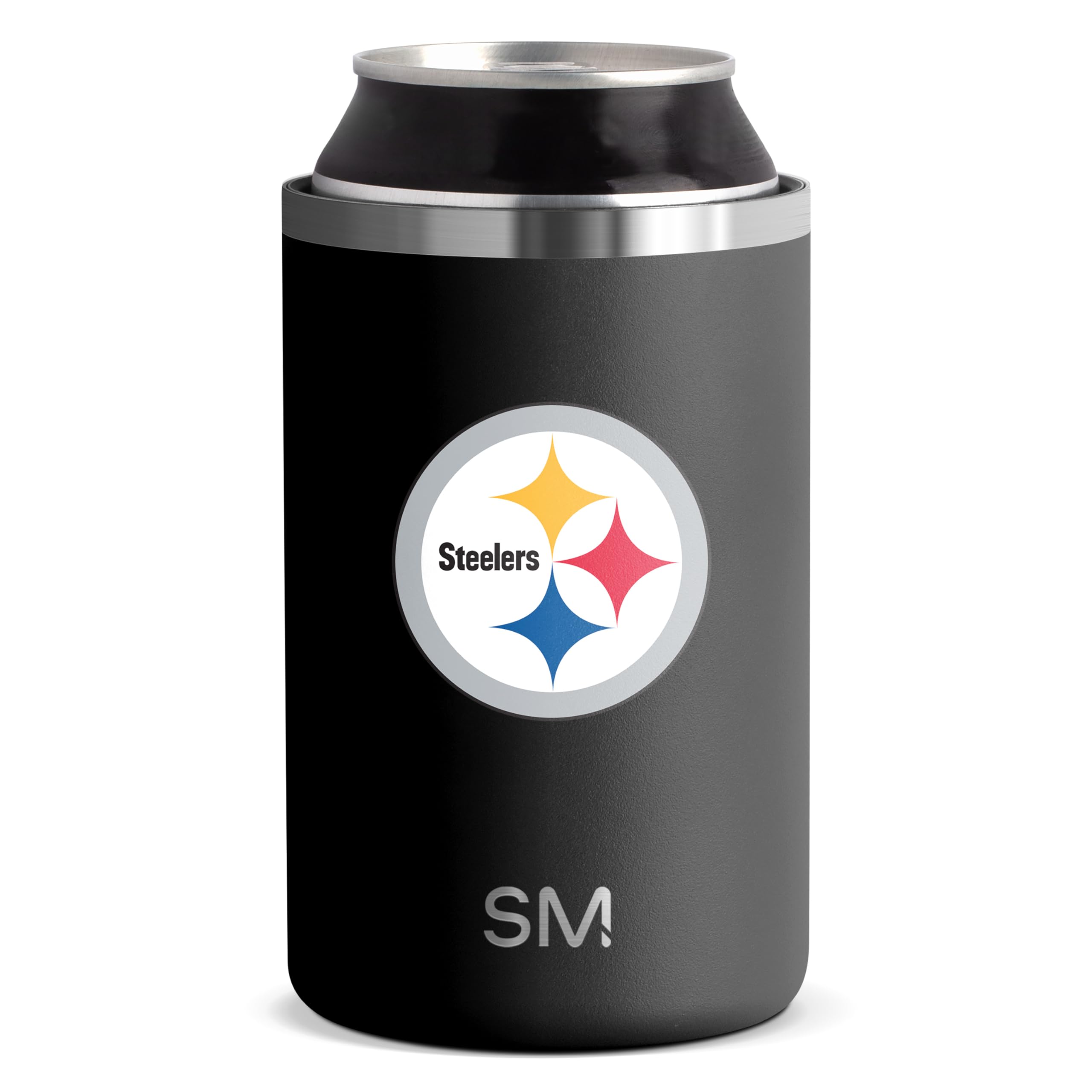 Simple Modern NFL Pittsburgh Steelers Isolierter Ranger Dosenkühler für Standard-Dosen - Bier, Soda, Sprudelwasser und mehr