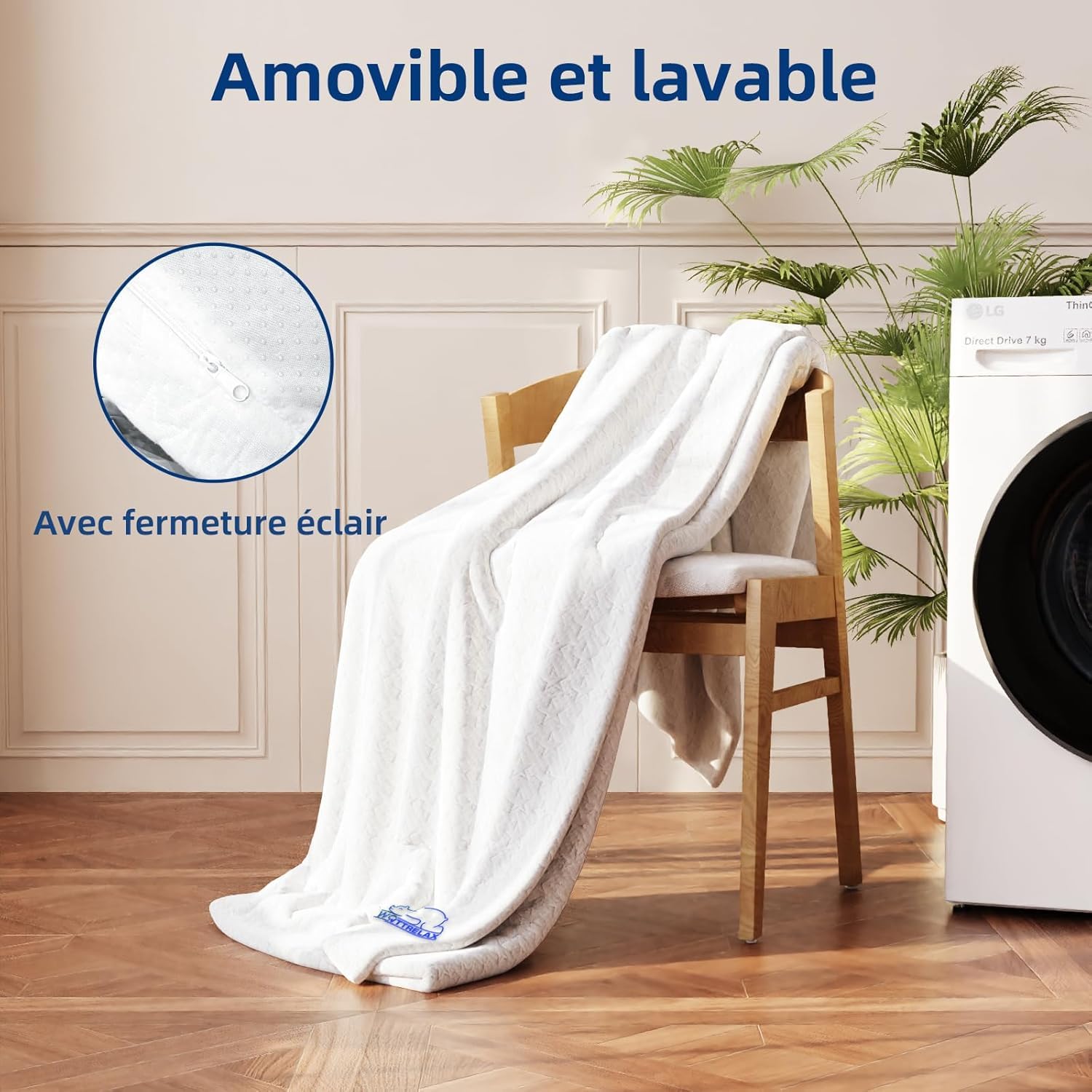 Wowttrelax Surmatelas 140 x 200, Surmatelas à Gel Mémoire de Forme, sur-Matelas pour Adulte Épaisseur 6 cm, Housse Amovible et Lavable, Hypoallergénique, Soutien Optimal (140x200x6cm) | Housse de matelas amovible douce au toucher, norme de qualité alleman