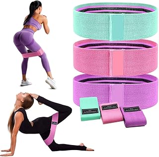 Kit 3 Faixa Elastica Hip Mini Band Treino Exercicio Academia Cores e Intensidades diferentes Pilates Yoga Musculação Fortalecimento
