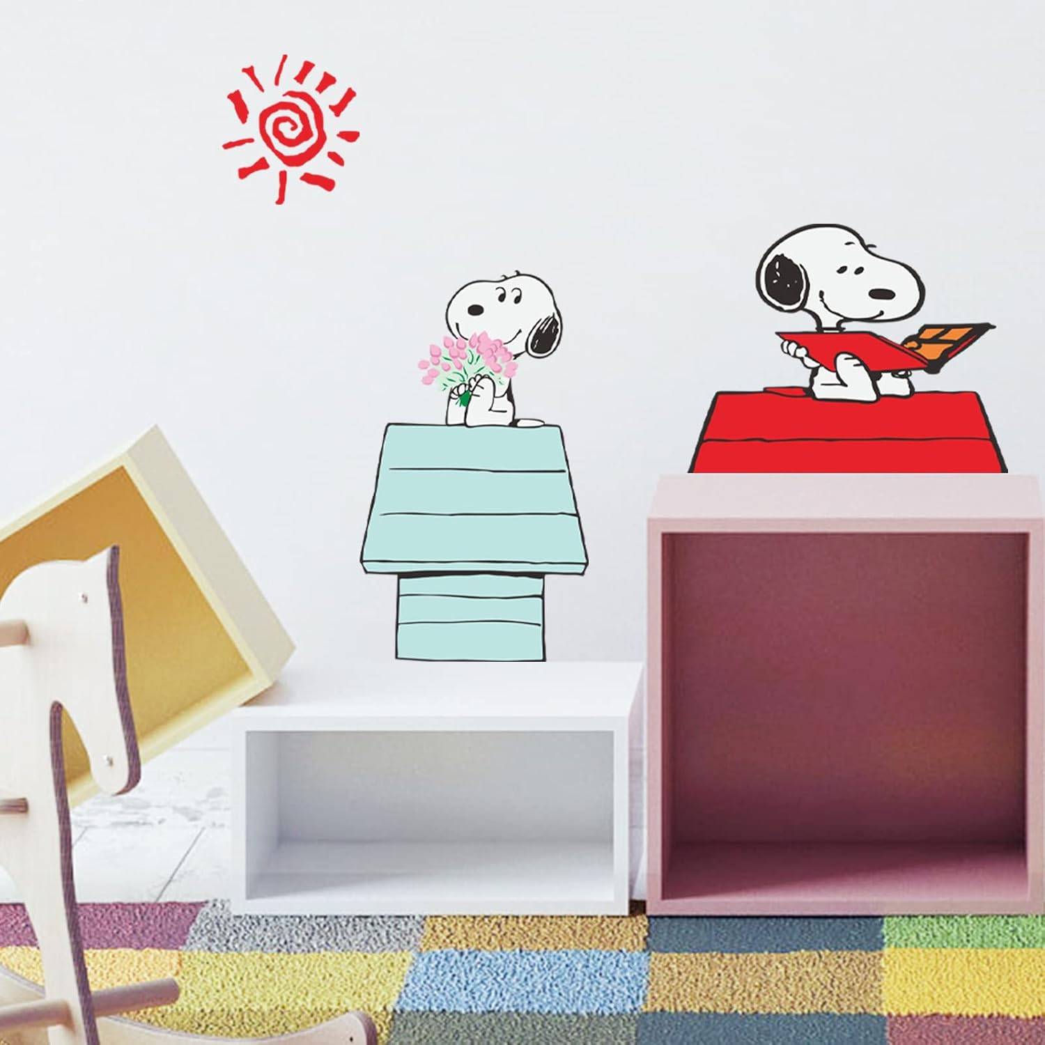 Cute Dog Wall Decals Peel and Stick Comics Stickers Baby