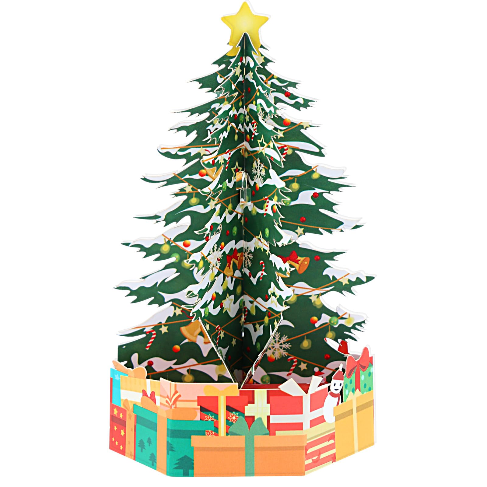3D Pop-Up Weihnachtskarte Mit Umschlag – Festliches Design Zum Aufstellen