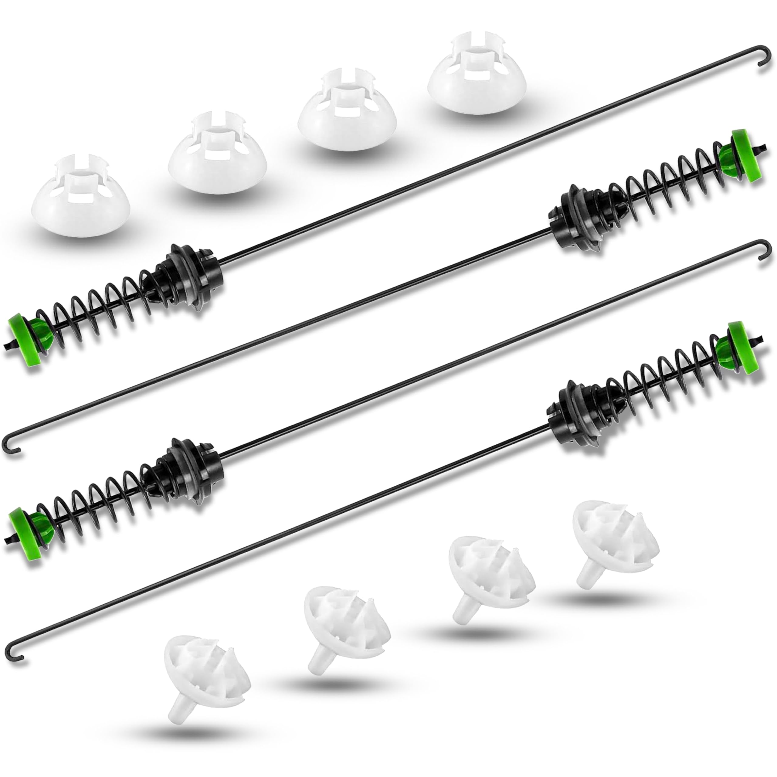 Photo 1 of ?Upgraded?Sets 4Pcs W11130362 MVWX655DW1 WTW5000DW2 WTW5000DW1 WTW5000DW3 MVWC565FW1 MVWC565FW0 Washer Suspension Rod Kit for Whirlpool Maytag Kenmore MVWC555DW0 110.22352510 W10594080 | 23.3in