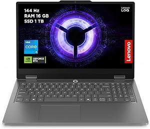 Lenovo LOQ Essential Gen 11 - Ordenador Portátil Gaming IA 15.6'' FHD (Intel Core i5-13450HX, NVIDIA GeForce RTX 5050, 16GB RAM, 1TB SSD, 144 Hz, Wi-Fi 6, Sin Sistema Operativo) QWERTY Español - Gris