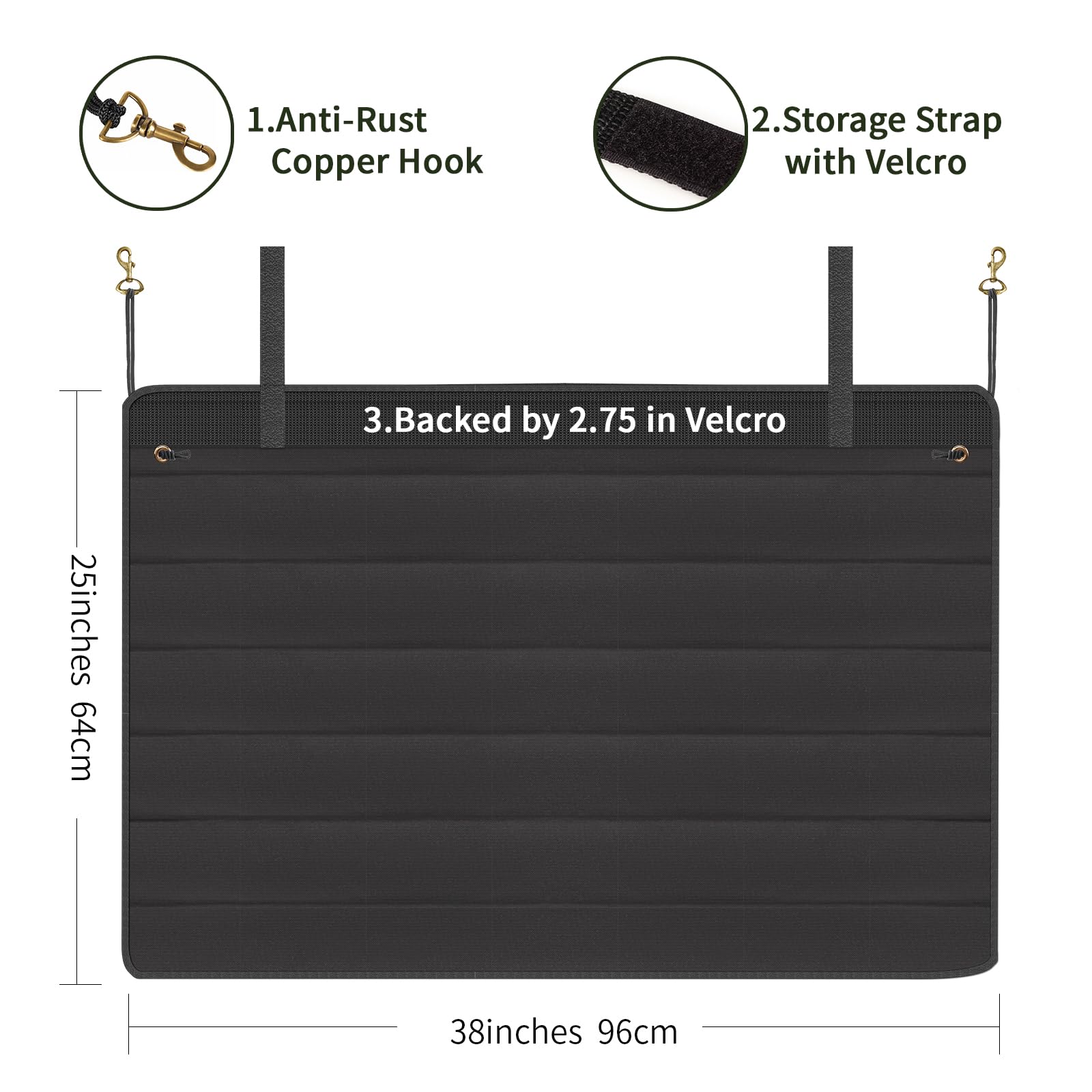 Large 38"x25" Rear Bumper Guard for Cars, Foldable Trunk Mat Protector - Universal Scratch Protection for SUV, Truck, Van During Loading and Unloading & Dog Entry