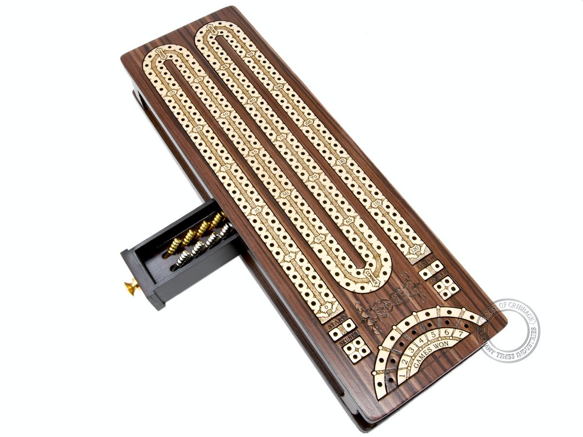 Buy House of Cribbage Continuous Cribbage Board / Box inlaid in