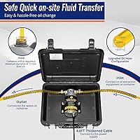 Vista 2 de Bomba extractora de aceite eléctrica de 1224 V 100 W, bomba de cambio de aceite de alto flujo con manguera antitorceduras, bomba de transferencia