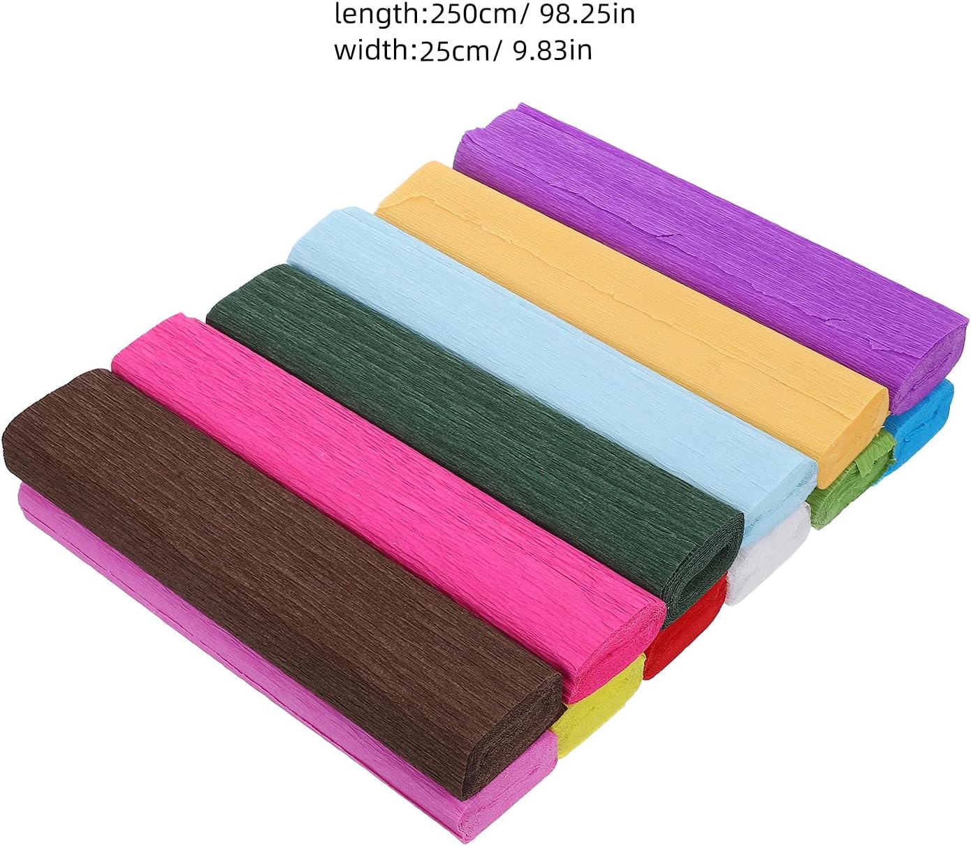 Cabilock 12 Rolls Crepe Paper Streamers Floral Wrapping Paper for DIY Flower Crafts Wedding Birthday Party Decorations 12 Colors Light and Deep Tones