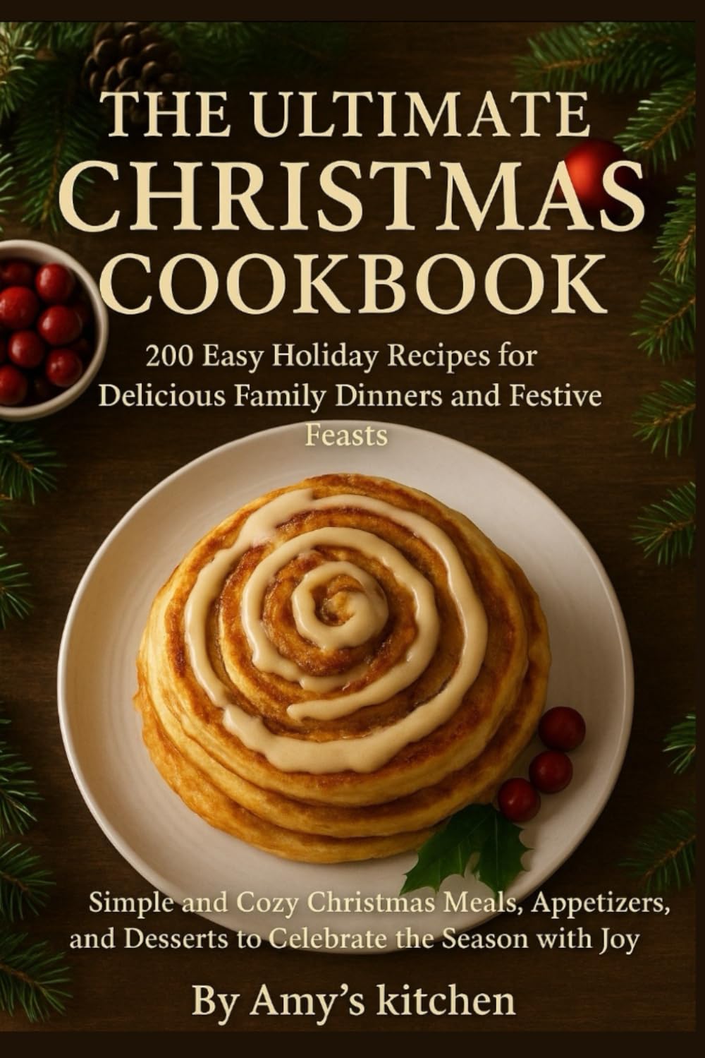 The Ultimate Christmas Cookbook: 200 Easy Holiday Recipes for Delicious Family Dinners and Festive Feasts: Simple and Cozy Christmas Meals, Appetizers, and Desserts to Celebrate the Season with Joy