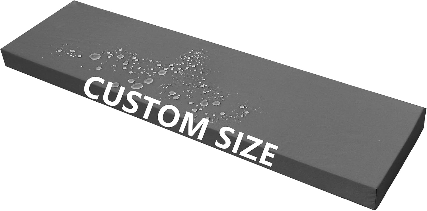 Custom Size Waterproof Cushion for Outdoor Furniture, Antiscratch Sofa Cushion Replacement, Bay