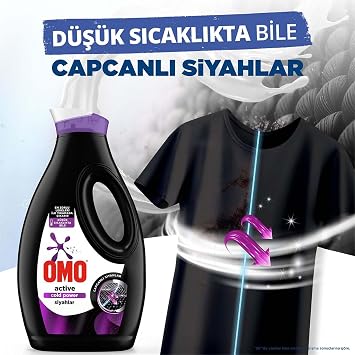 Omo Active Cold Power Siyahlar İçin Sıvı Çamaşır Deterjanı 1690 ml