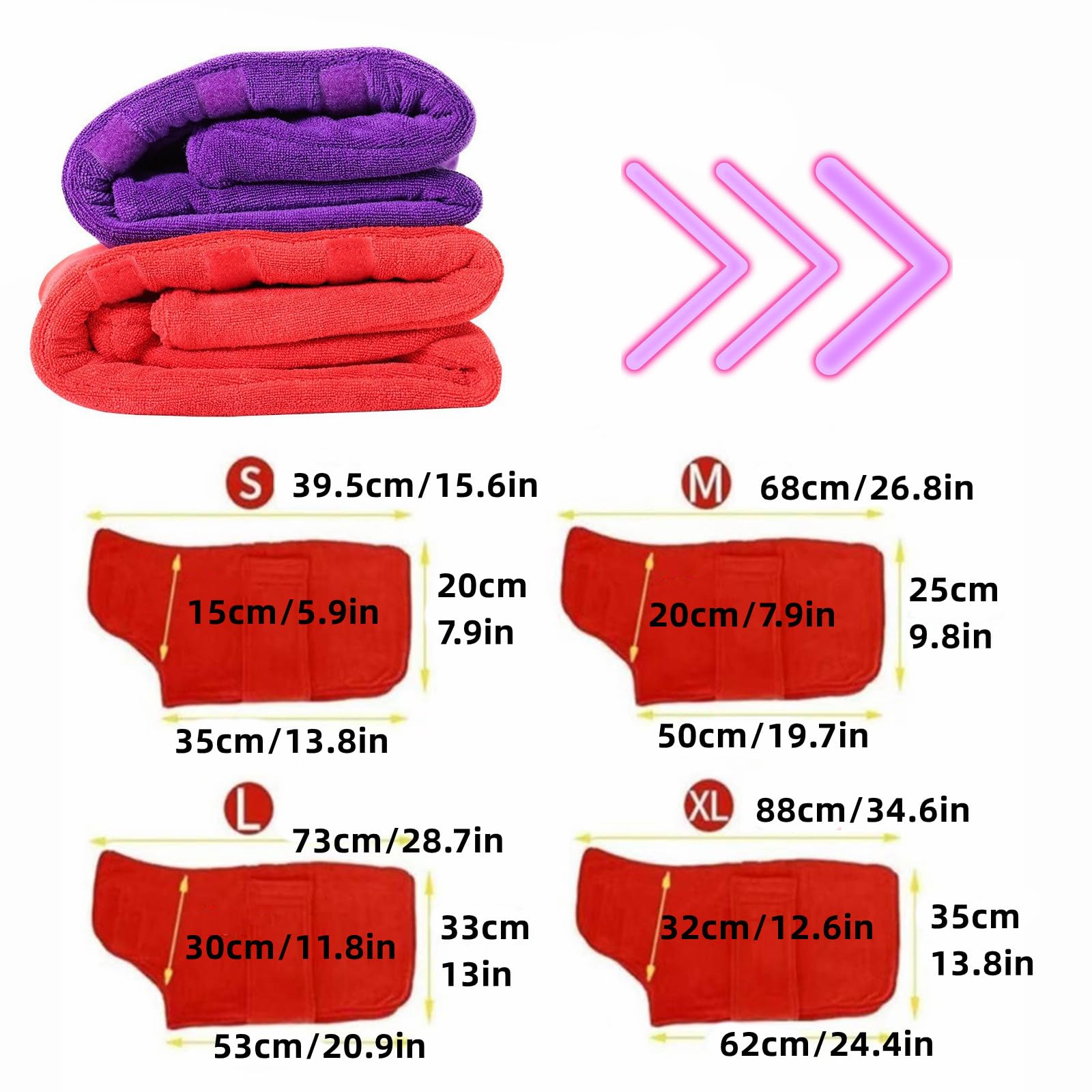 Peignoir pour Chien Serviette Sèche - Linge pour Chien Séchage Rapide Serviette De Bain en Microfibre Confort Premium Absorbant Serviette De Beauté pour Chien Serviette De Plage