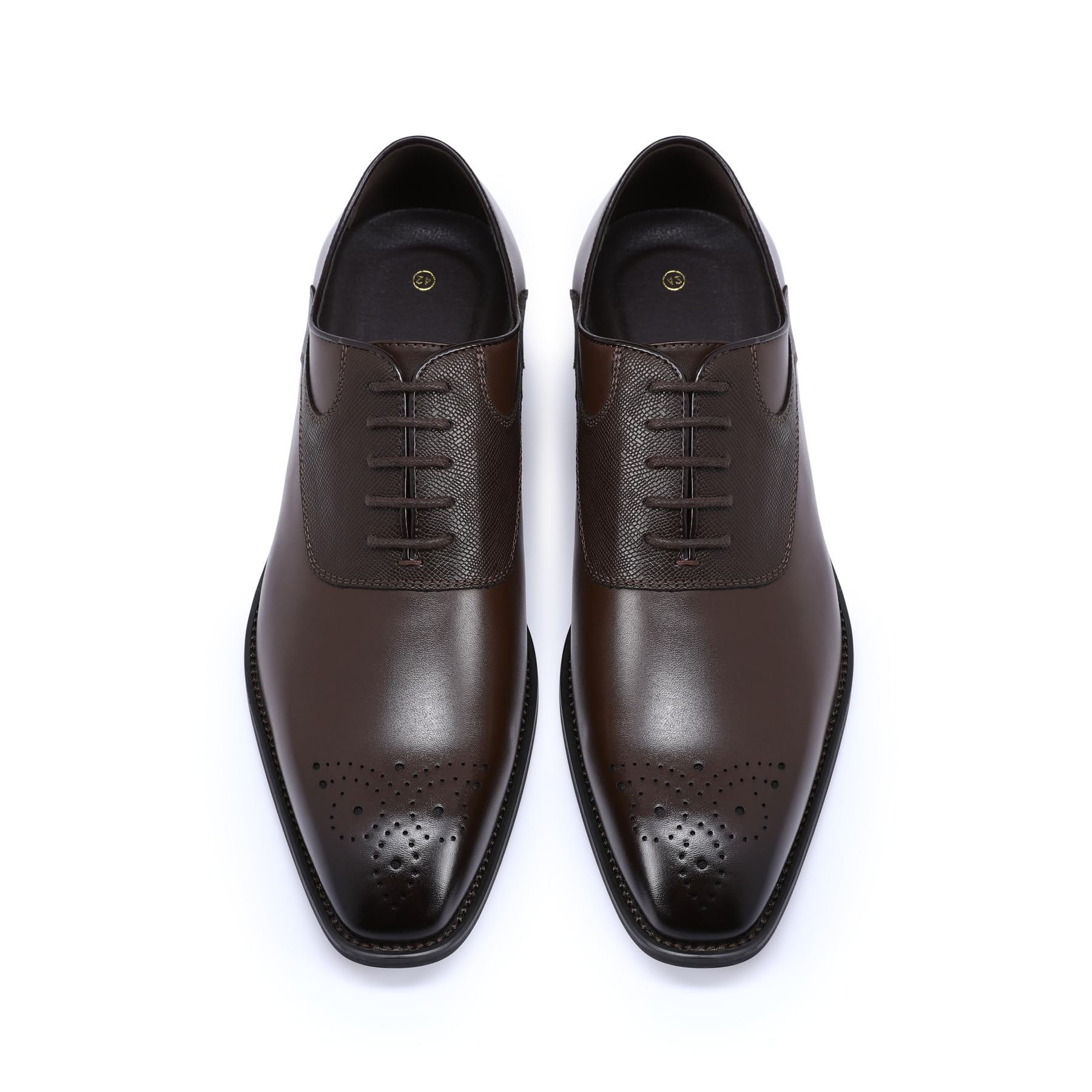 YFFUSHI Scarpe Classiche Uomo Oxford Eleganti Scarpe Punta Brogue Stringate Derby Formale Business Shoes