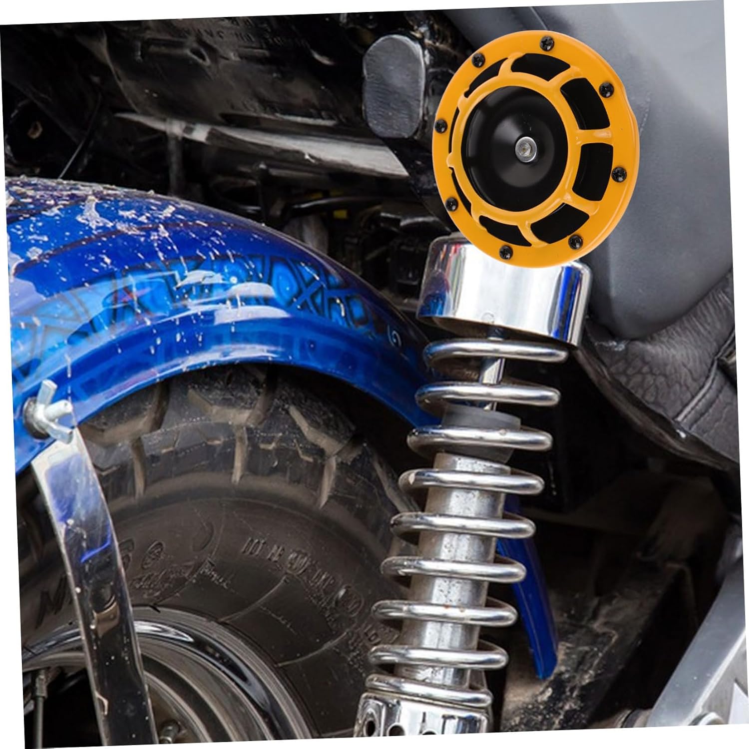 Amosfun 1pair Motorcycle Horn and Loud Speaker for Electric Scooter and Motorbike Dual Upgrade Enhanced Audio