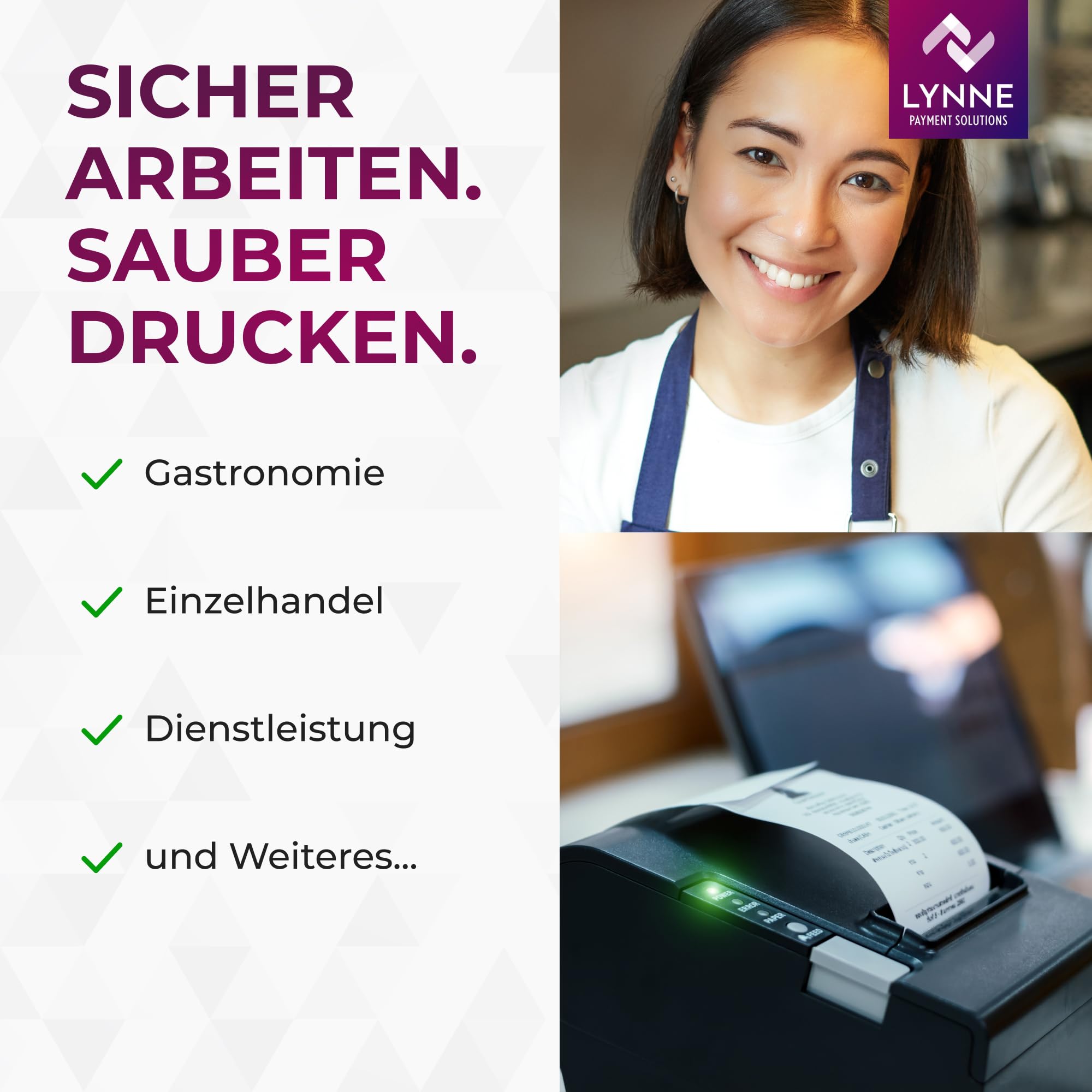 ÖKO Thermorollen 80mm x 80m x 12mm - Kassenrollen - Bonrollen für Registrierkasse mit Bondrucker - Thermopapier Phenolfreie (40 Rollen)