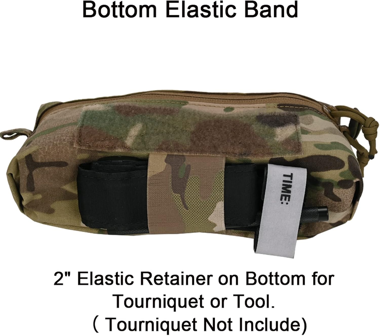 Dangler Pouch Mini Drop Pouch Sack Pouch Abdominal Fanny Pack with Hook and Loop YKK Zipper Tourniquet Holder for Vest Chest Rig (CP) - Image 3