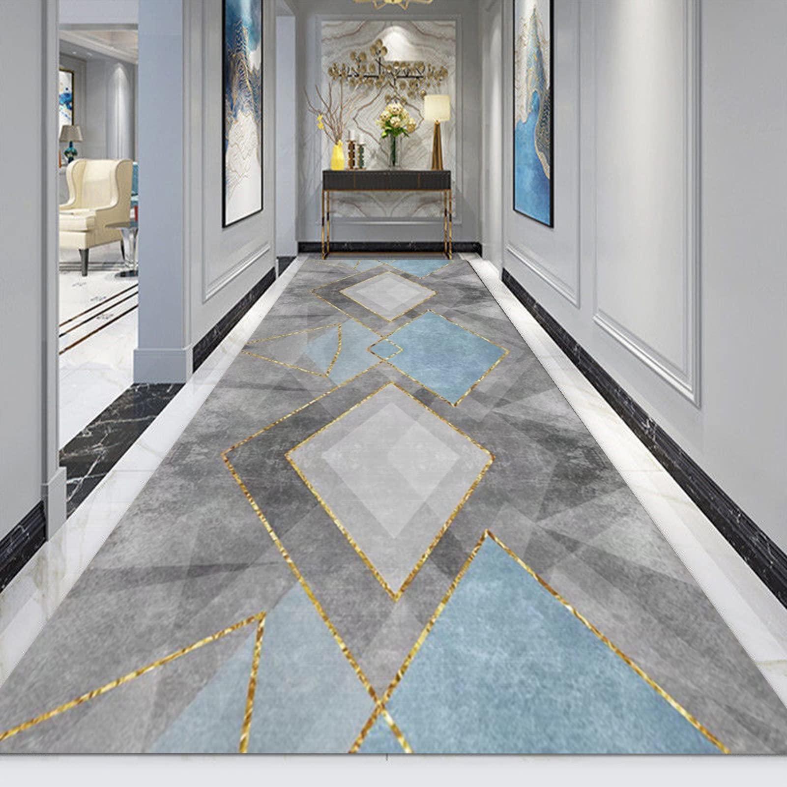 Tapis de couloir étroit moderne tapis décoration sol 70x150