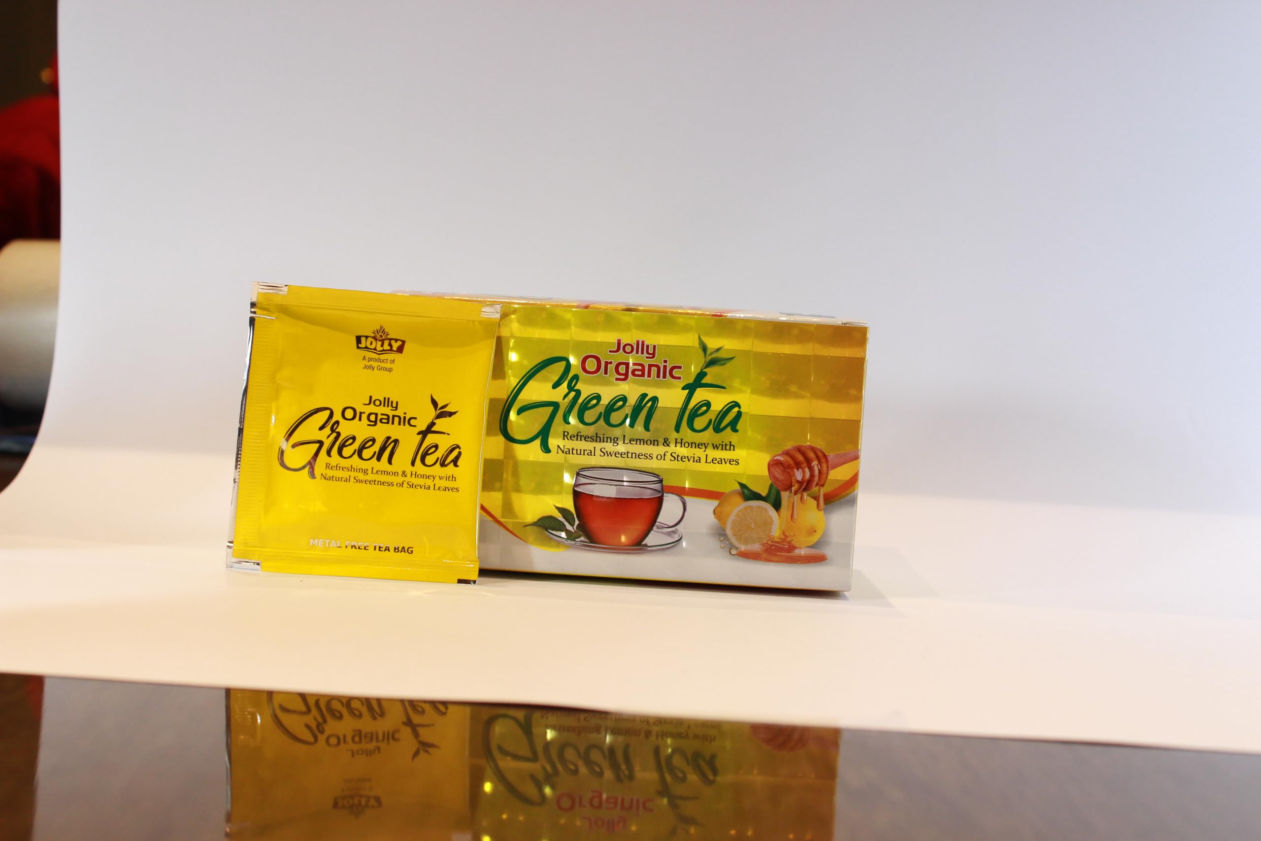 JOLLY TULSI - 51 Healthy Lemon Green Tea Bags Refreshing Flavour (Pack of 2)