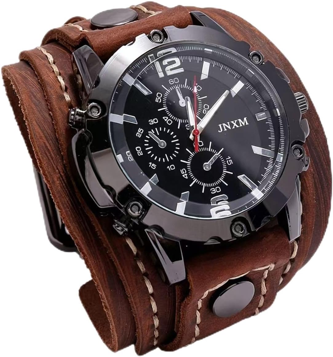 MINILUJIA Handmade Sewn with Wax Rope Men Watches Vintage