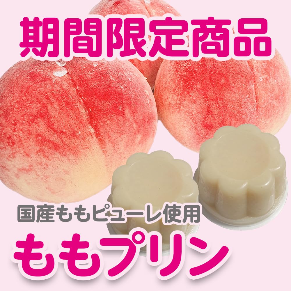 Amazon.co.jp: 賞味期限24年9月13日 10個セット 期間限定の ももプリン 