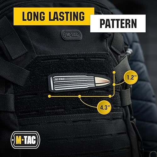 Miniatura 4 de M-Tac 223 Parche táctico de moral  Sujetadores de gancho impresos de combate del ejército (negroGID 223)