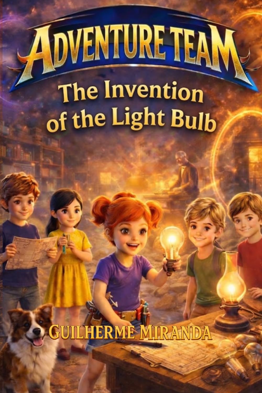 Children's book about friendship and teamwork: Adventure Team: The Invention of the Light Bulb