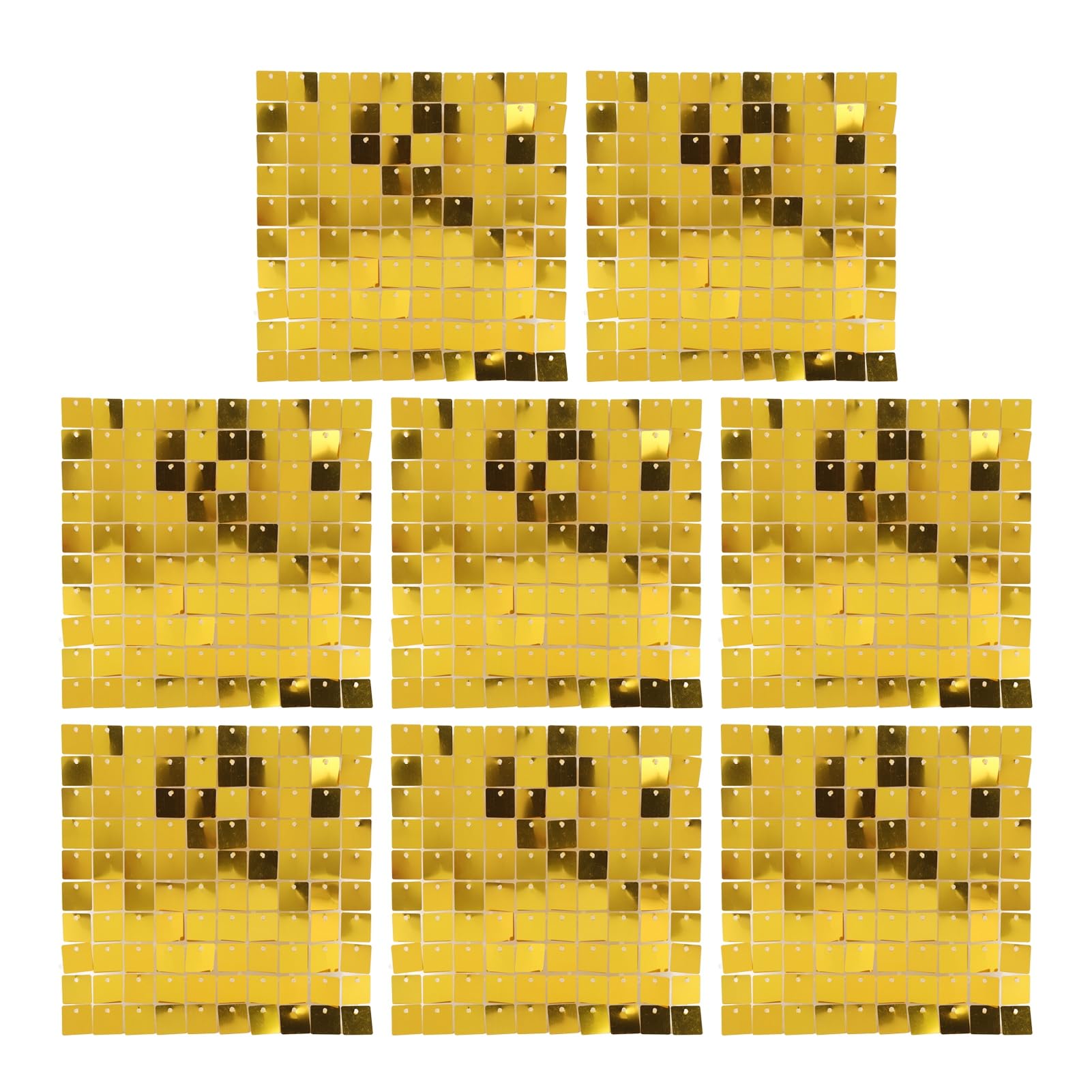 8 pannelli di sfondo con paillettes, sfondo da parete glitterato, per compleanni, matrimoni, feste, decorazione con resistenti allo sbiadimento, riutilizzabili (oro)
