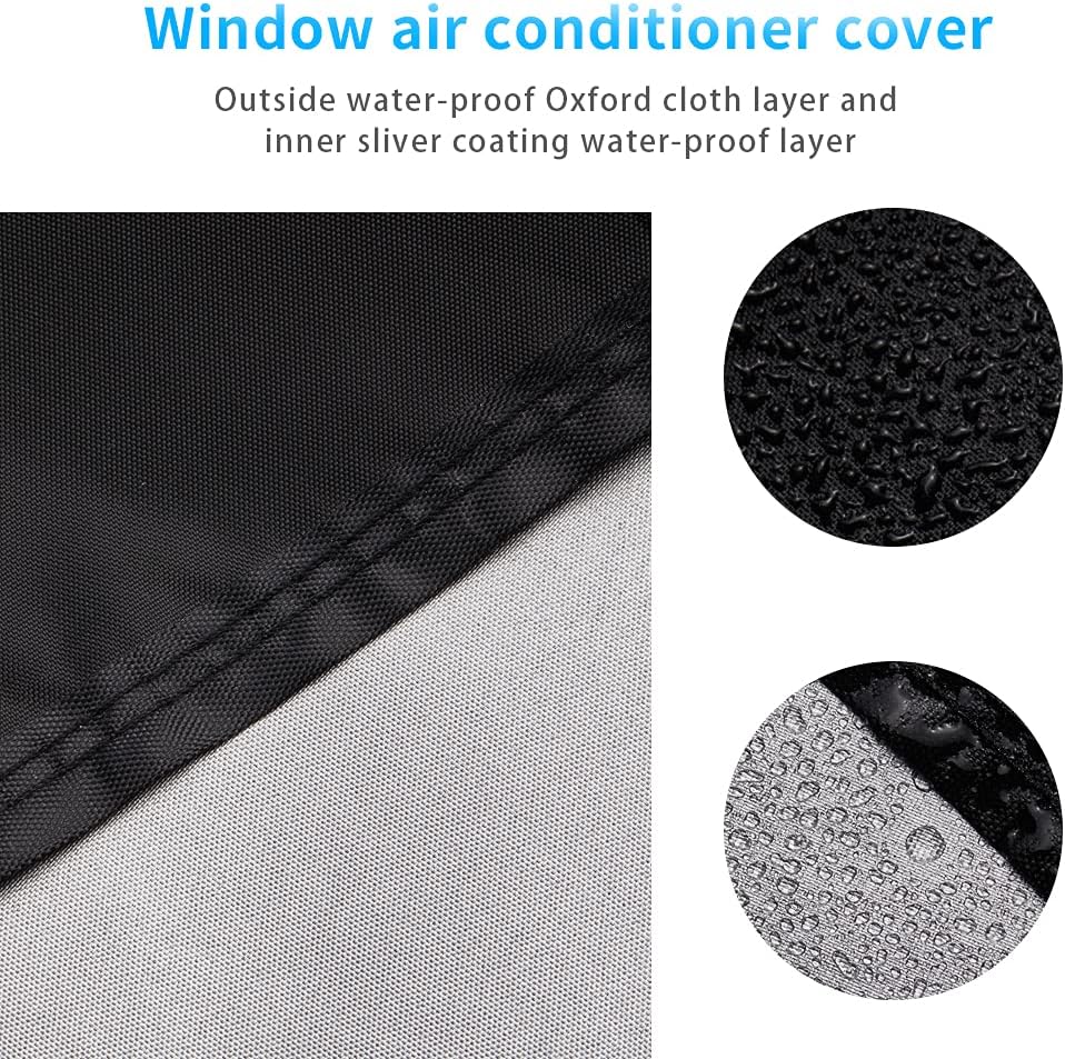 Zomia Window Air Conditioner Covers for Outside Units, Window AC Cover Outdoor Waterproof -21.5"W x 16"D x 15"H Inches Black thumbnail