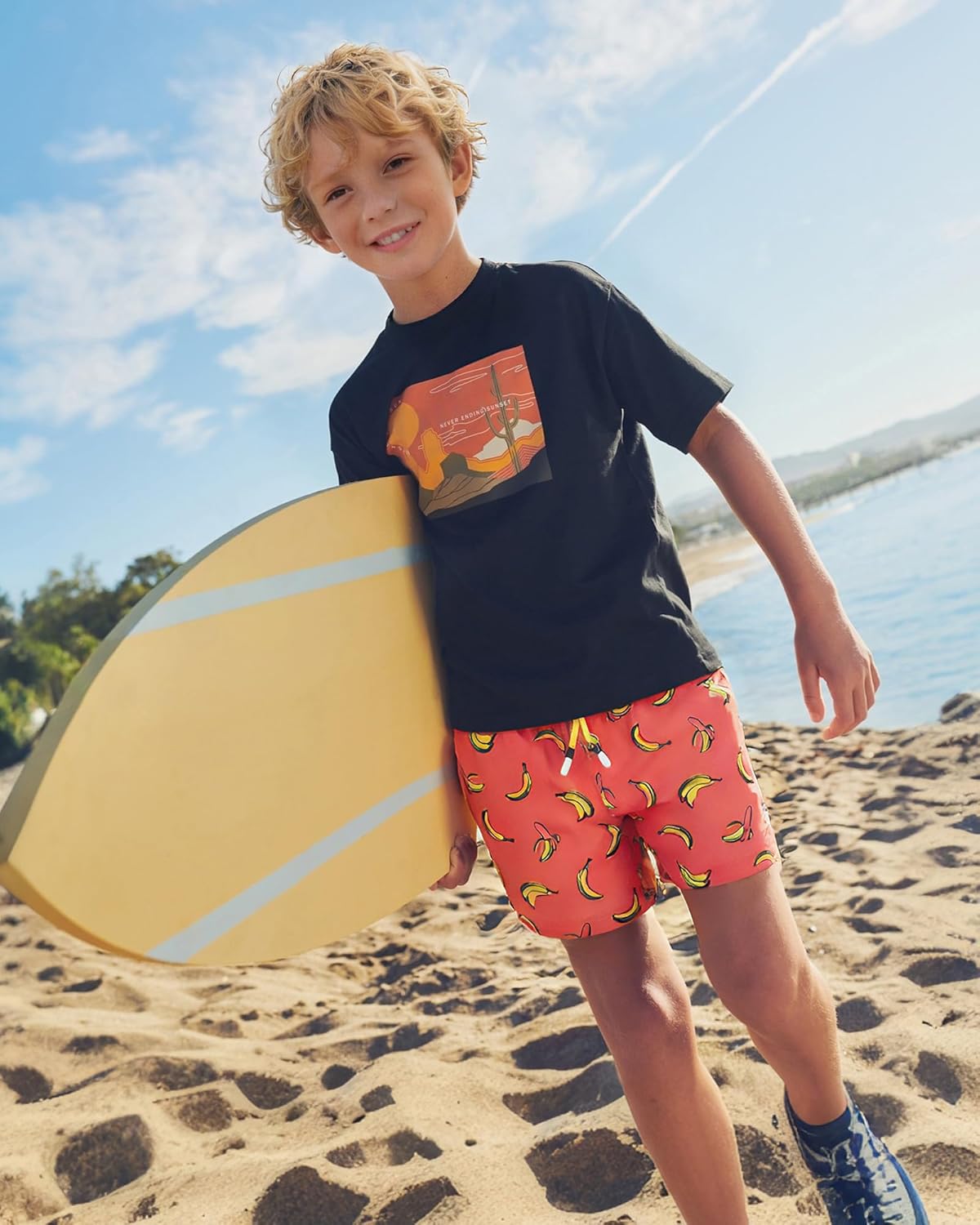 SURF CUZ Boys Swim Trunks with Compression Liner Toddler Swimsuit Boy Swim Shorts Bathing Suits Boxer Brief Swimming Trunks - Image 2