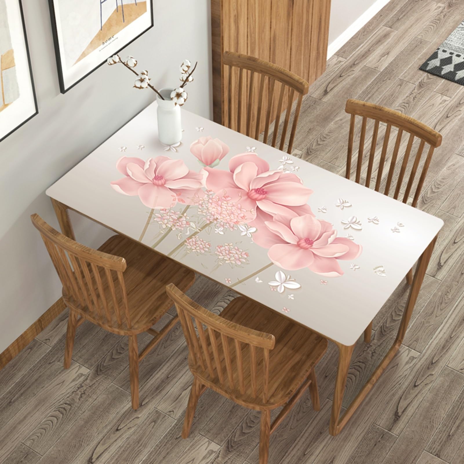 PVC Tischschutz 3D Tischdecke Tischfolie Schutzfolie 90x160cm | Wasserdicht Ölbeständig Verbrühungshemmend Folie 1.5mm Tischdecken PVC Tischset für Zuhause Küche Schutzfolie Abwaschbare