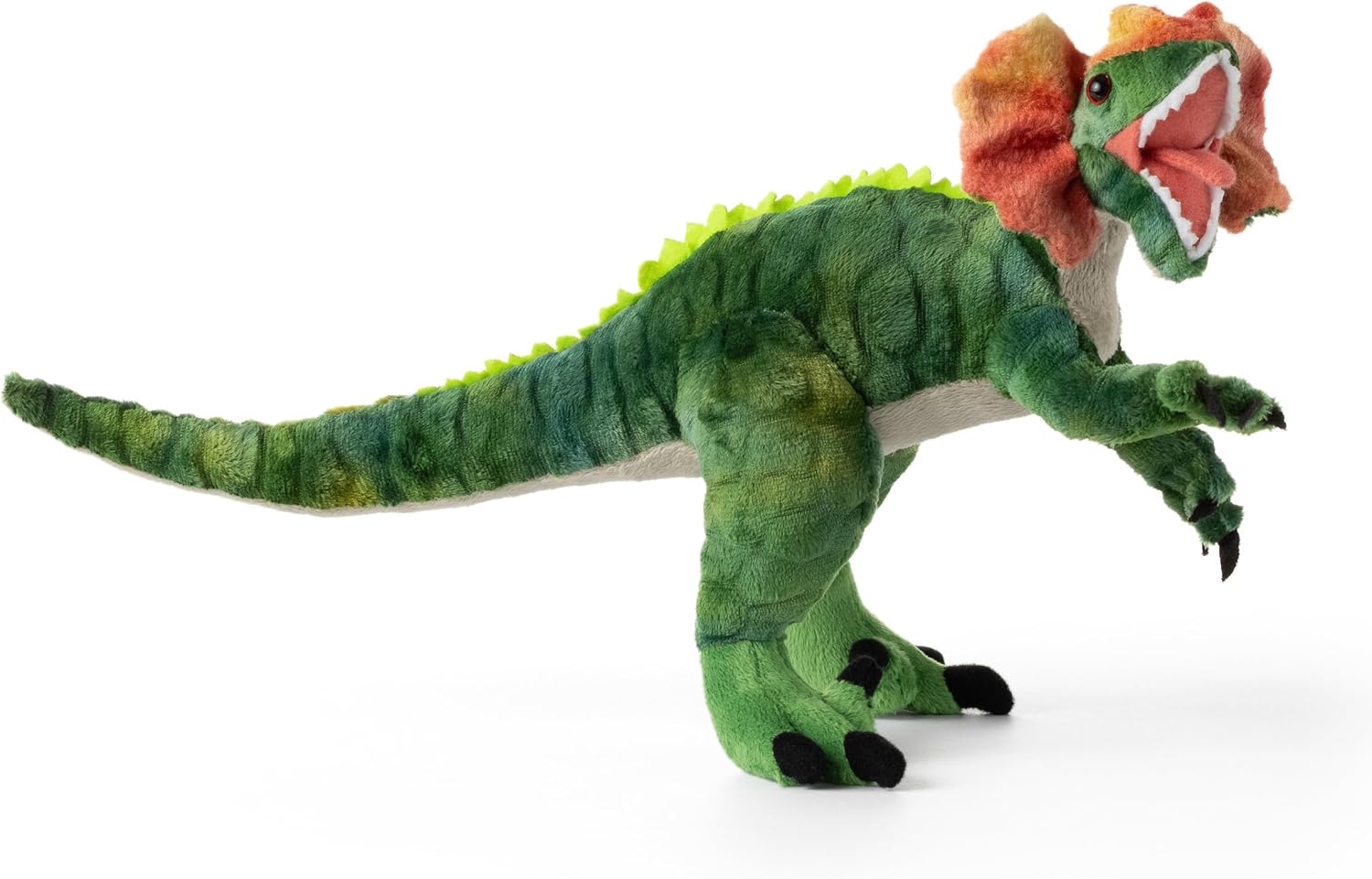 The Petting Zoo Dilophosaurus Dinosaur Stuffed Animal Plushie, Gift for Kids, Dinosaur Animals, Green Dinosaur Plush Toy 16 inches