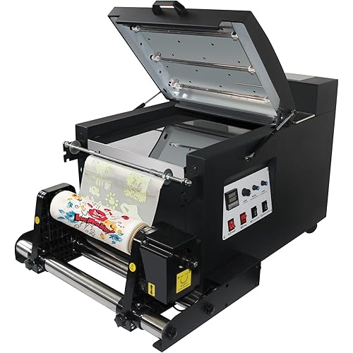 A3 DTF Shaker and Dryer Machine, 13.4in Automatic DTF Powder Shaking Machine with Auto Winding Function, All in One Curing Oven for DTF Printing Transfers