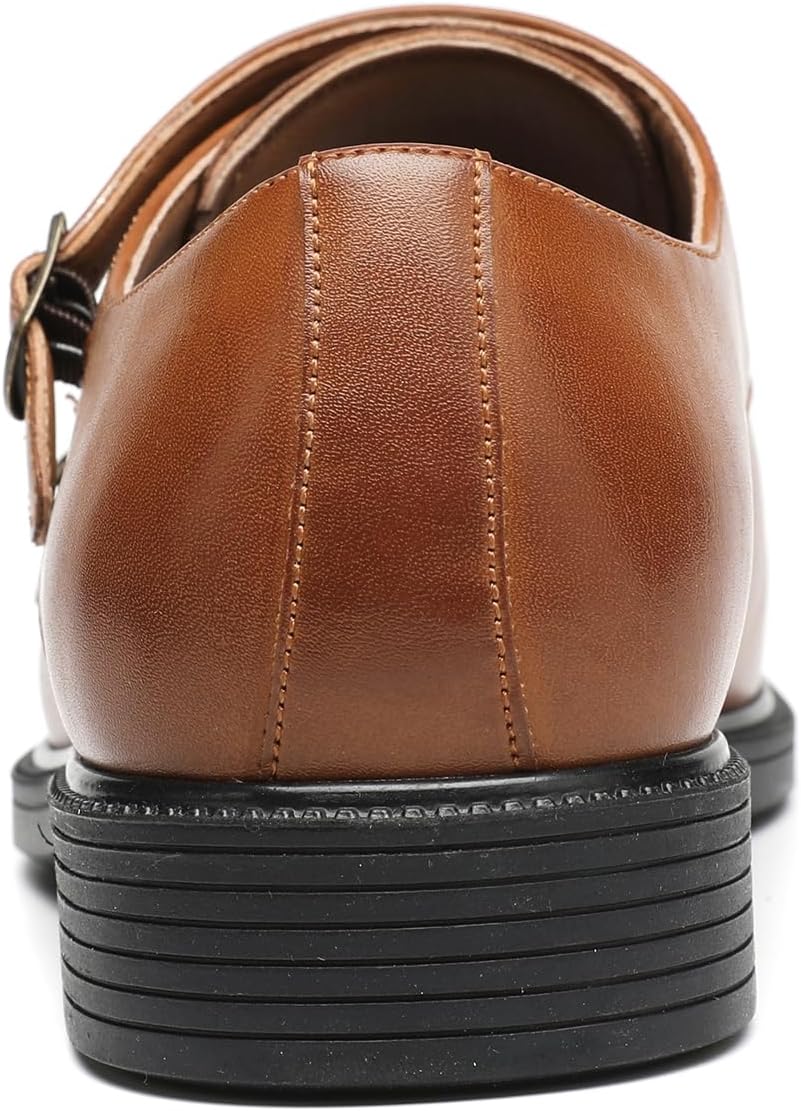 DECARSDZ Men's Double Monk Strap Slip on Loafer Shoes for Business Casual Comfortable Dress Shoes for Men - Image 3