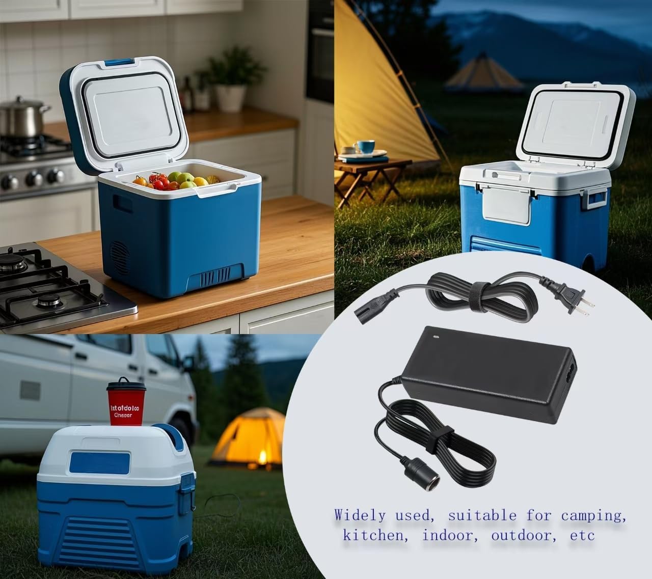 12V Power Converter Compatible with Igloo Iceless Kool Mate Cool Chill Thermoelectric Coolers, 110V AC Power Supply Cord for Iceless Thermoelectric Coolers