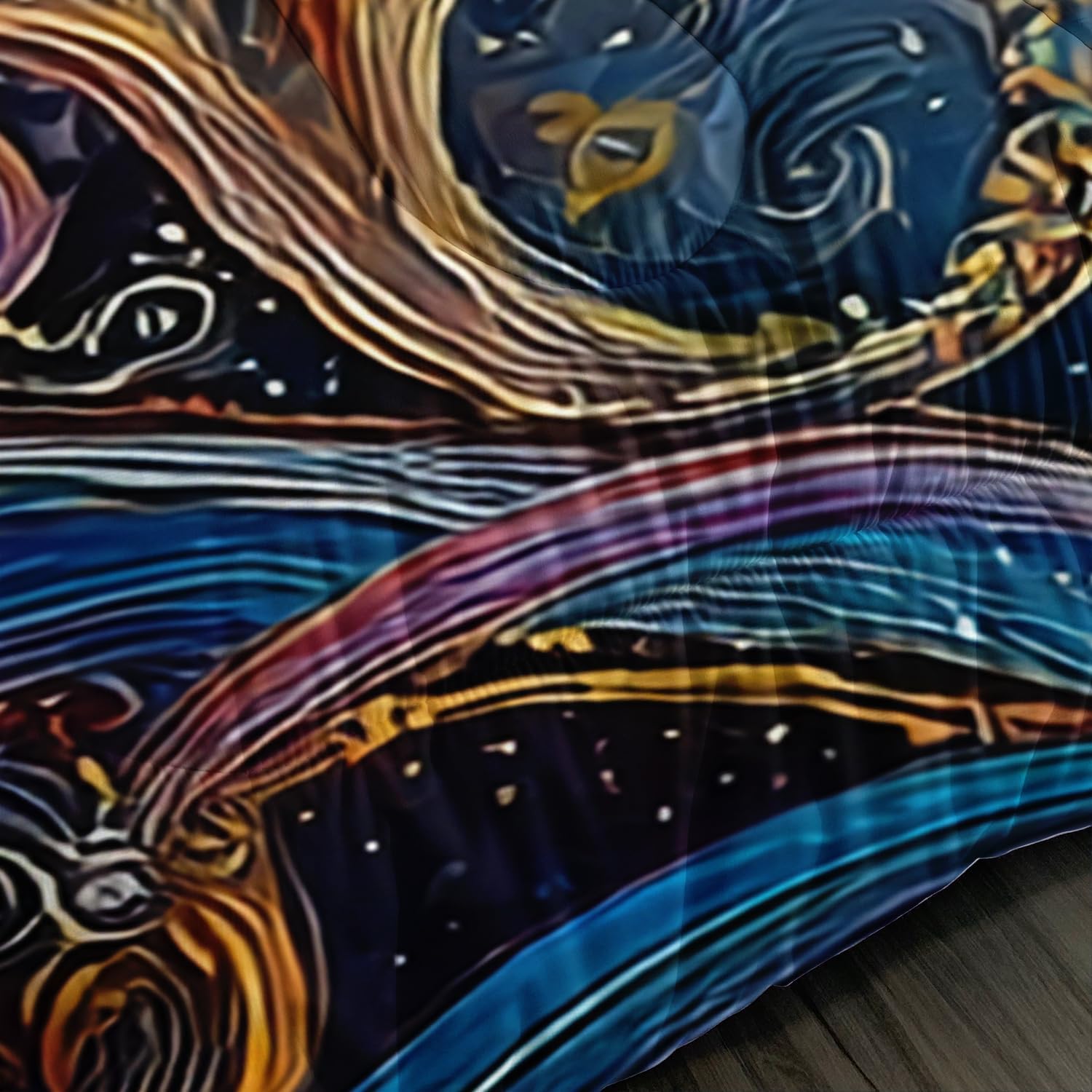 Sun and Moon Comforter Set Twin Size,Colorful Flowers Bohemian Exotic Gothic Bedding Sets for Kids Teens Girls Room Decor,Universe Galaxy Bedding with 2 Pillowcases.